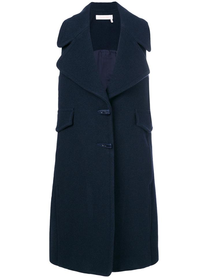 See By Chloé Sleeveless Duffle Coat - Blue