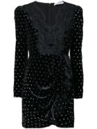 Self-portrait Glitter Stone Embellished Dress - Black