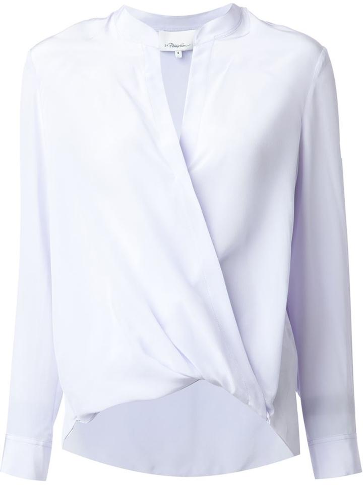 3.1 Phillip Lim Wrap Style Blouse, Women's, Size: 8, Pink/purple, Silk