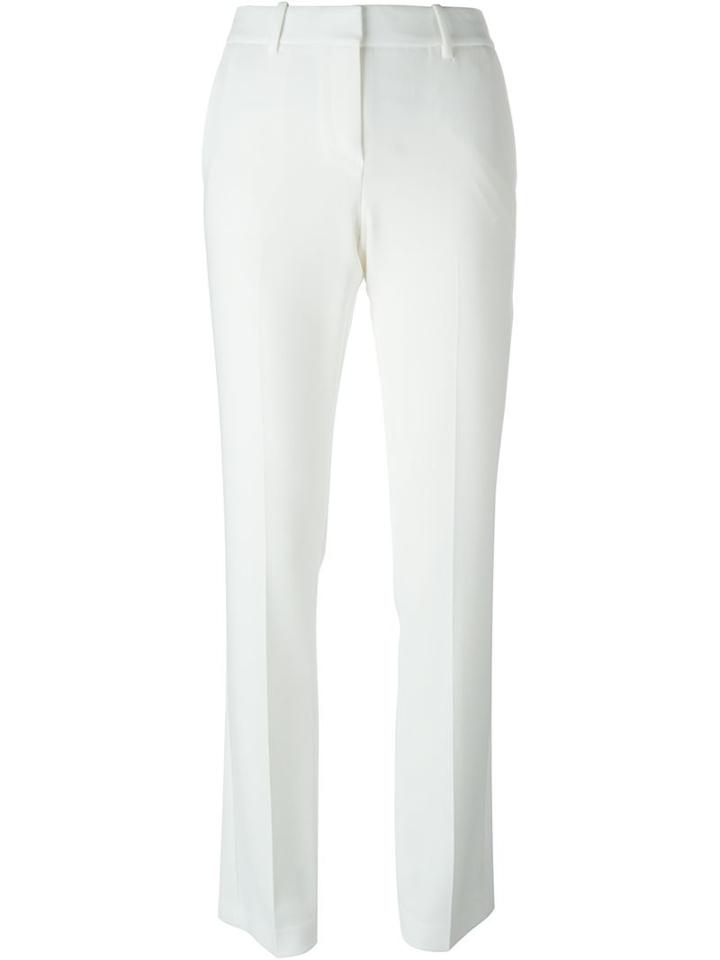 Theory Slim Tailored Trousers, Women's, Size: 4, White, Polyester/triacetate