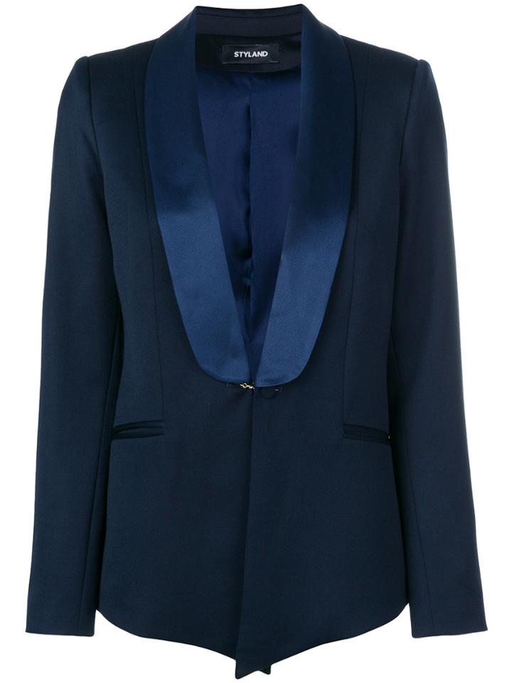 Styland Button Blazer - Blue