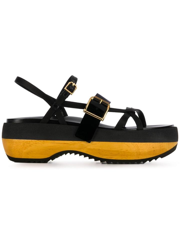 Marni Platform Fussbett Sandals - Black