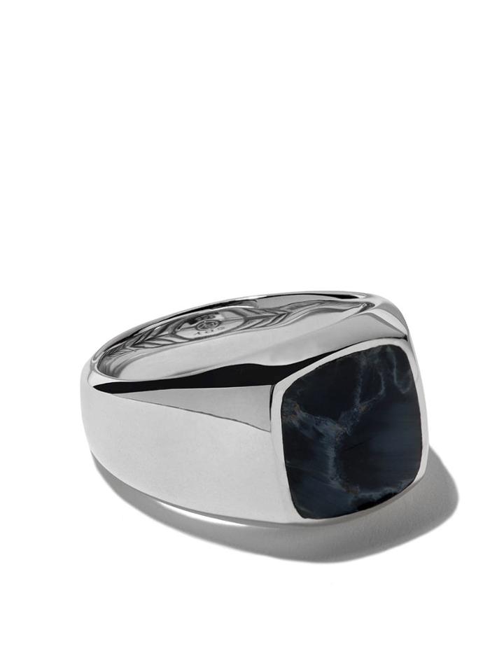 David Yurman Exotic Stone Pietersite Signet Ring - Ssbpy