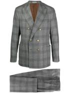 Brunello Cucinelli Check Two-piece Suit - Grey