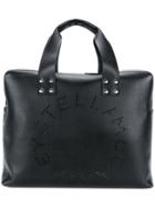 Stella Mccartney Perforated Logo Shoulder Bag - Black