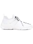 Prada Printed Logo Sneakers - White