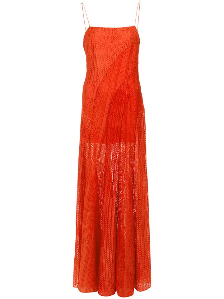 Giuliana Romanno Sheer Gown - Red