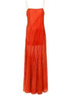 Giuliana Romanno Sheer Gown - Red
