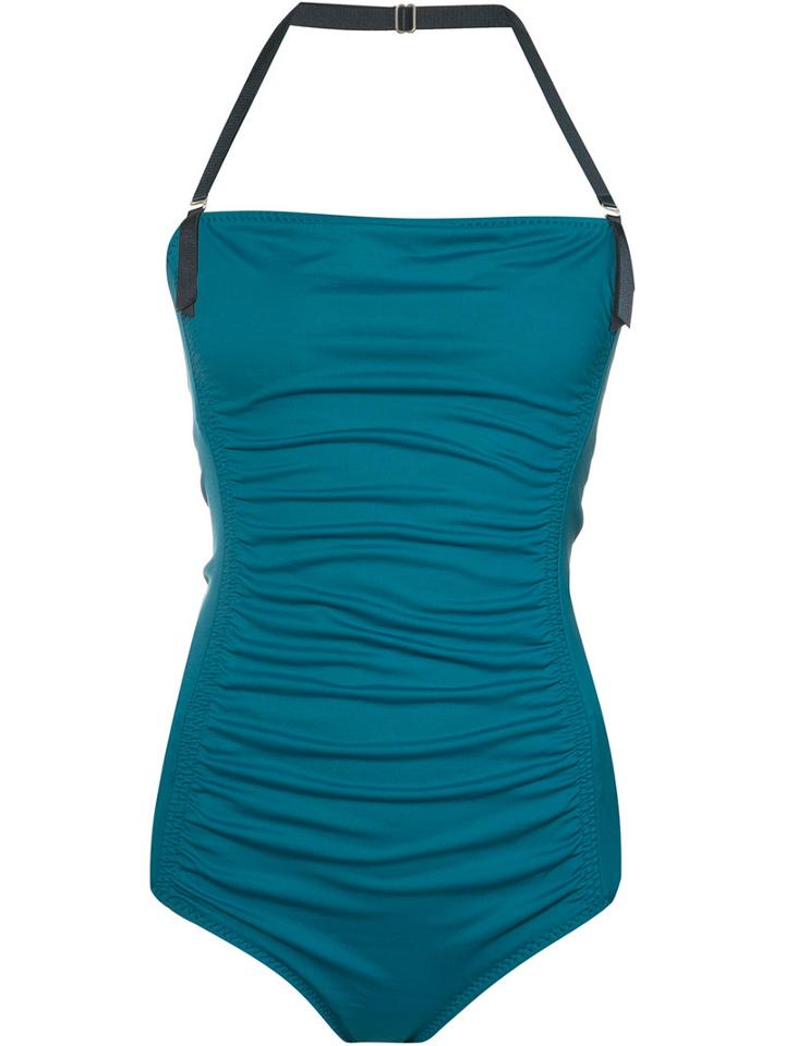Malia Mills - Gathered Detail Swimsuit - Women - Nylon/spandex/elastane - 12, Women's, Green, Nylon/spandex/elastane