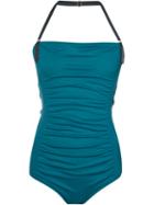 Malia Mills - Gathered Detail Swimsuit - Women - Nylon/spandex/elastane - 12, Women's, Green, Nylon/spandex/elastane
