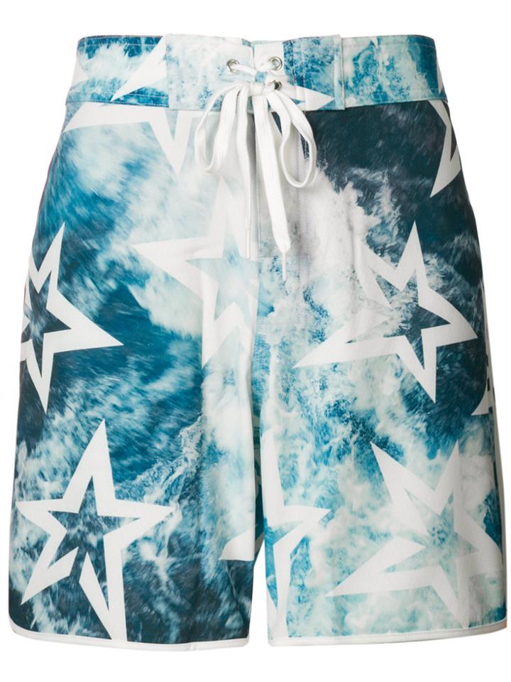 Perfect Moment Super Mojo Ocean Print Swim Shorts - Blue