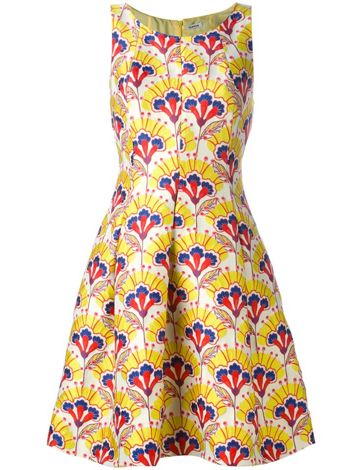P.a.r.o.s.h. Pleated Dress - Yellow & Orange
