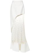 Andrea Bogosian Tulle Panel Skirt - White