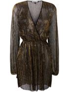 Fisico Sheer Metallic Dress - Black