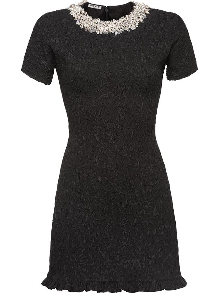 Miu Miu Cloqué Dress - Black