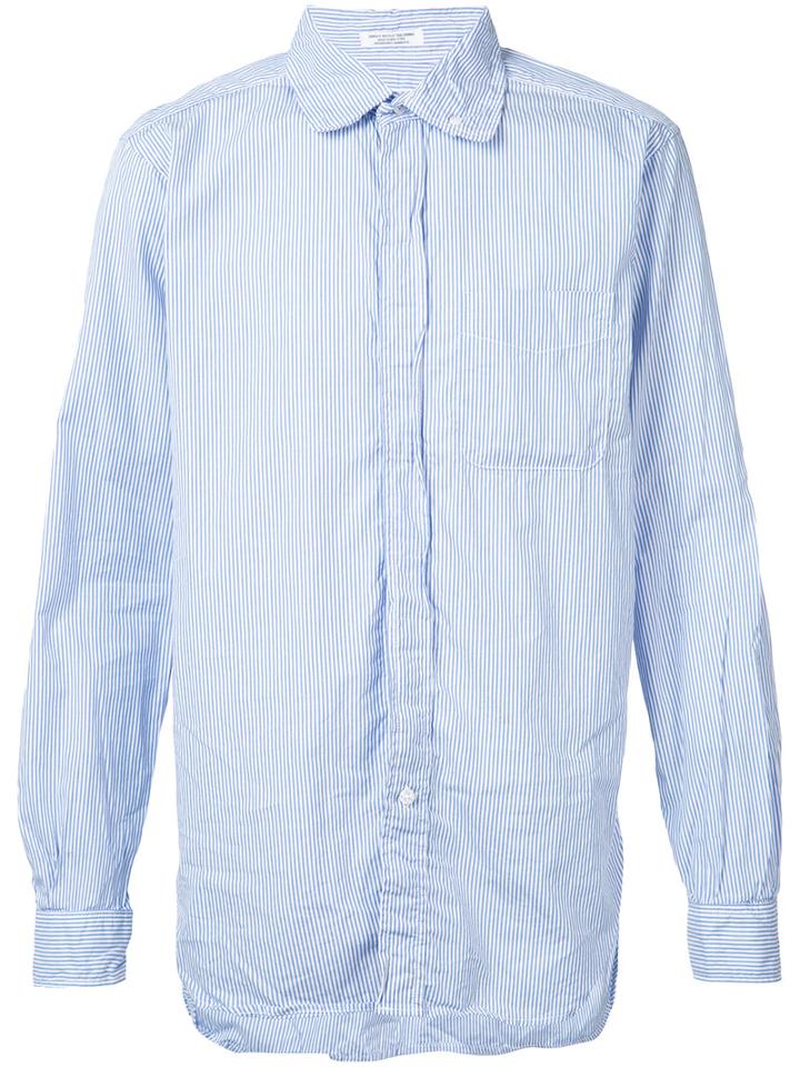 Engineered Garments Striped Shirt, Men's, Size: Small, Blue, Cotton