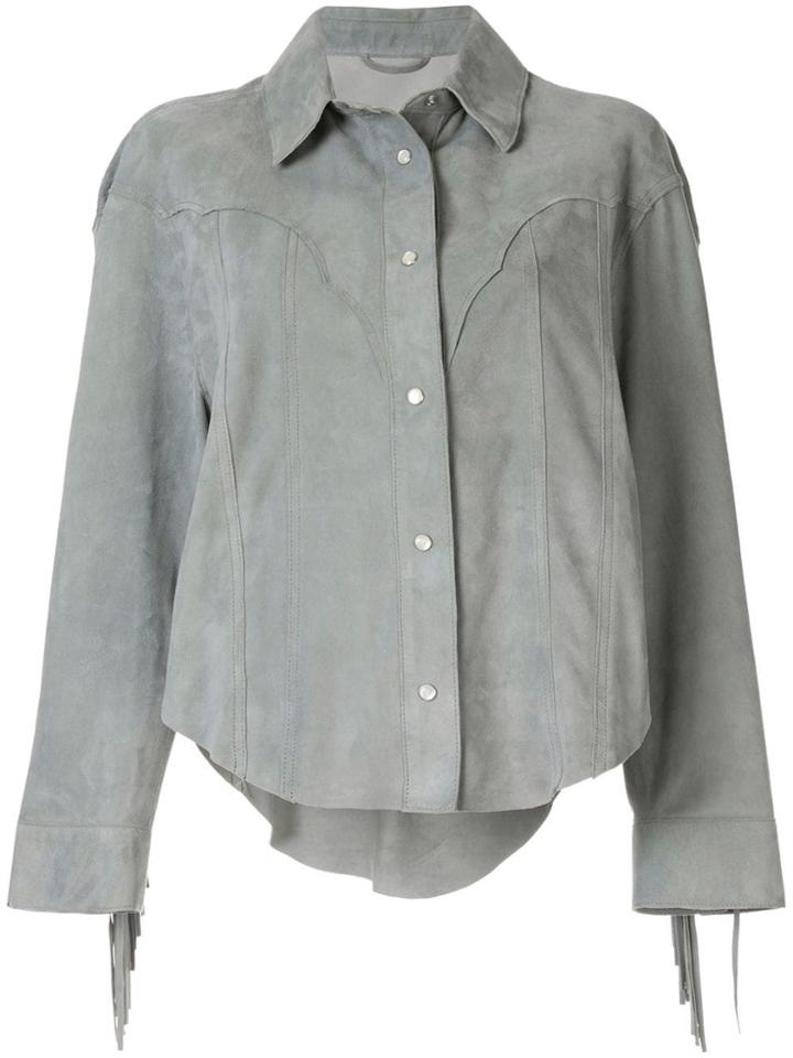 Alanui Fringed Back Shirt - Blue