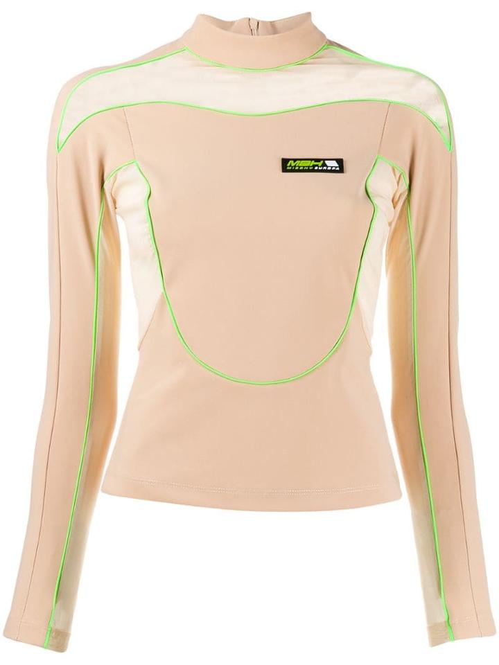 Misbhv Sheer Panel Top - Neutrals