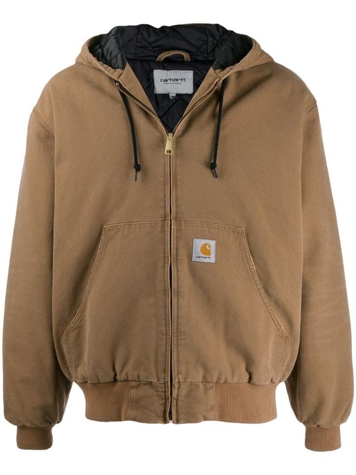 Carhartt Wip Zipped Hooded Jacket - Brown