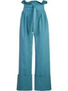 Rosie Assoulin - Paperboy Lunch Palazzo Pants - Women - Cotton/polyamide/spandex/elastane - 4, Women's, Blue, Cotton/polyamide/spandex/elastane