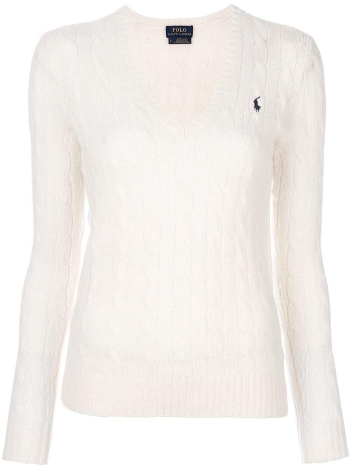 Polo Ralph Lauren Cable Knit Jumper - White