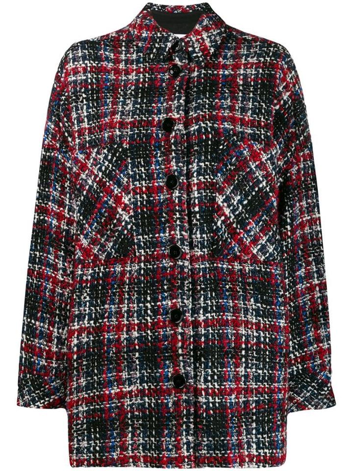 Iro Elmer Checked Coat - Red