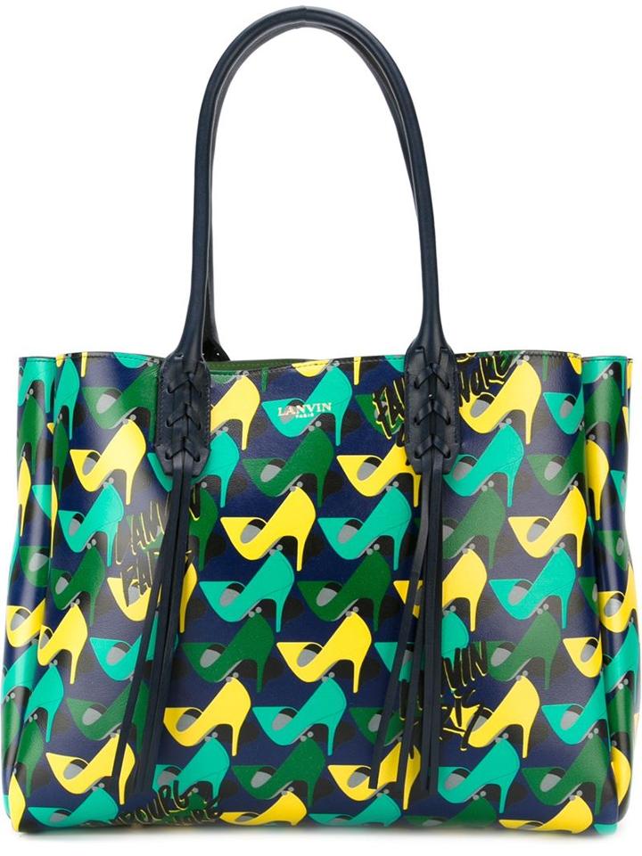 Lanvin Shoe Print Tote Bag