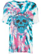 Amiri Skull Print Tie-dye T-shirt - Blue