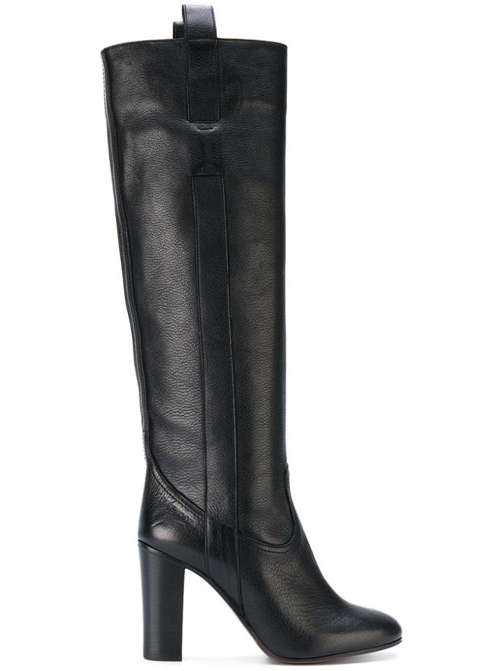 L'autre Chose Heeled Knee High Boots - Black