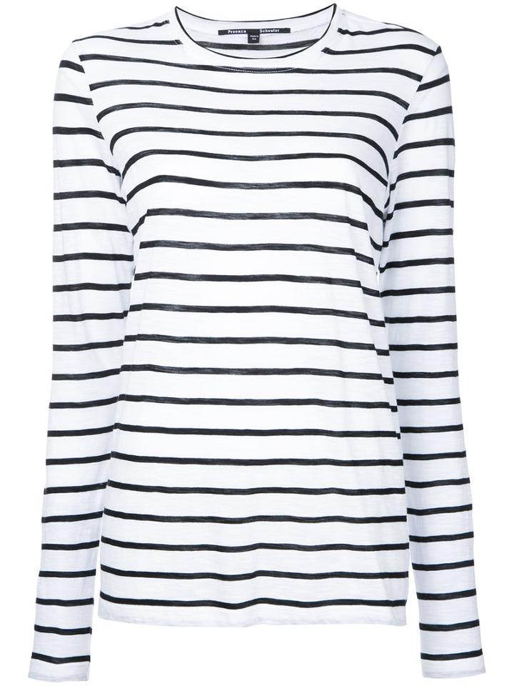 Proenza Schouler - Relaxed Striped Top - Women - Cotton - M, White, Cotton