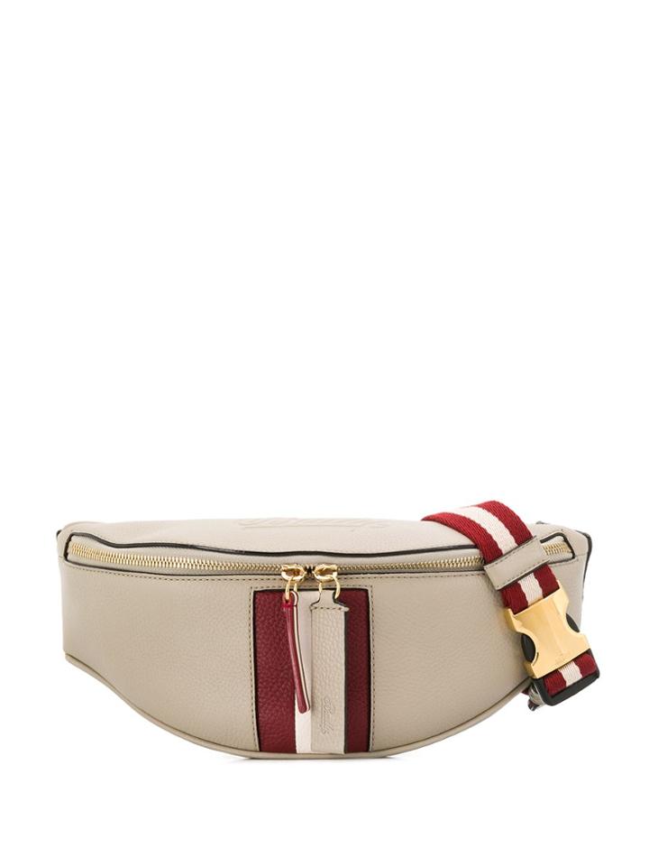 Bally Stripe Appliqué Belt Bag - Neutrals