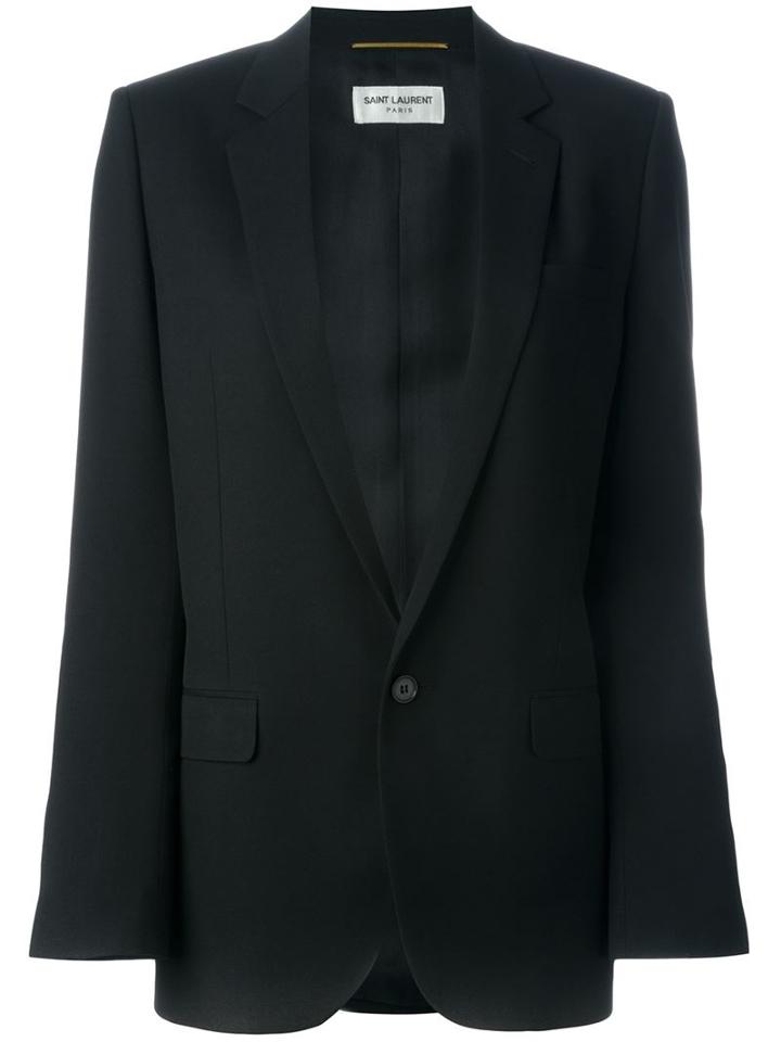 Saint Laurent Classic Blazer, Women's, Size: 40, Black, Silk/wool