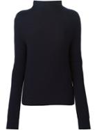 Liska Cashmere Ribbed Sweater, Women's, Size: Large, Blue, Cashmere