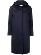 Mackintosh Navy Bonded Cotton Hooded Coat Lr-021 - Blue