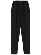 À La Garçonne Elasticated Cropped Trousers - Black