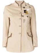 Ermanno Ermanno Embroidered Patch Jacket - Nude & Neutrals