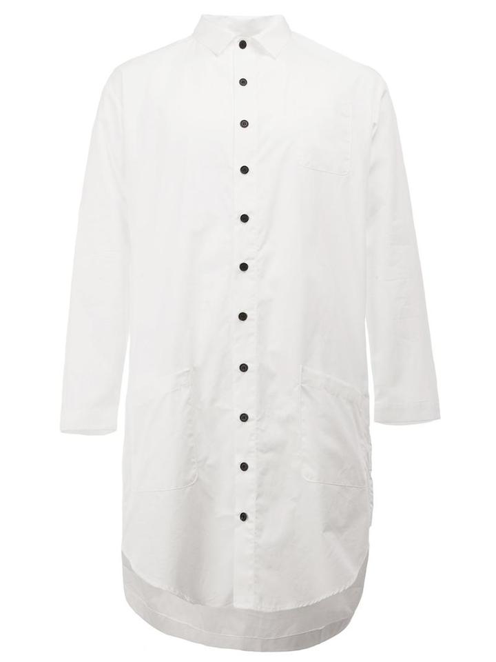 Christopher Nemeth English Cutaway Collar Shirt, Men's, Size: Large, White, Cotton