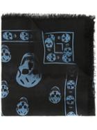 Alexander Mcqueen - 'skull' Scarf - Women - Silk/modal - One Size, Black, Silk/modal