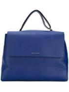 Orciani - Top Flat Shoulder Bag - Women - Calf Leather - One Size, Women's, Blue, Calf Leather
