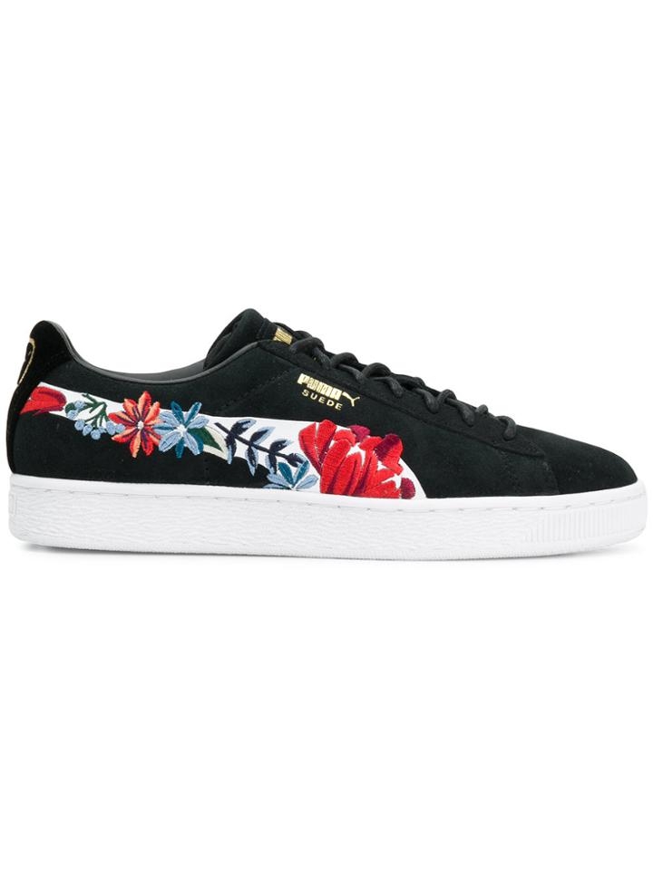 Puma Hyper Floral Embroidered Sneakers - Black