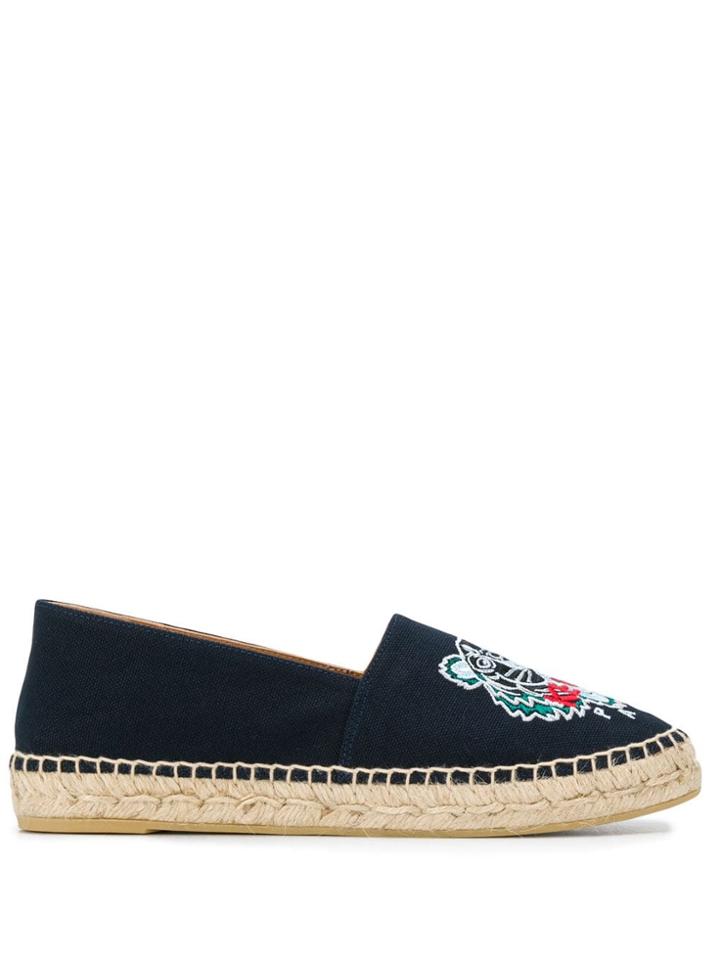 Kenzo Embroidered Tiger Espadrilles - Blue