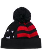 Givenchy - Stars And Stripes Beanie - Men - Acrylic/wool - One Size, Black, Acrylic/wool