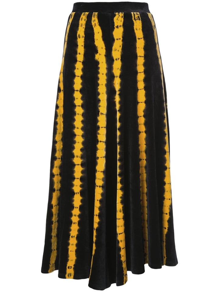 Proenza Schouler Tie Dye Velvet Skirt - Black