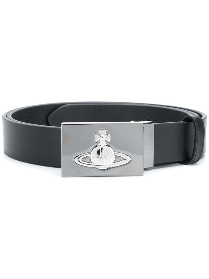 Vivienne Westwood Signature Orb Logo Belt - Black