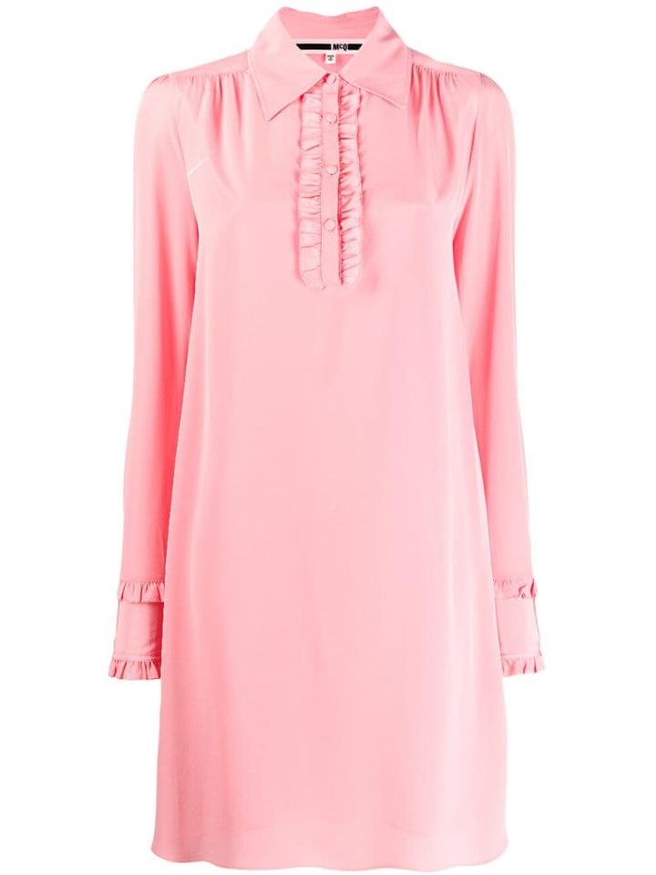 Mcq Alexander Mcqueen Ruffle Trim Dress - Pink