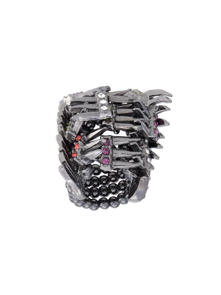 Camila Klein Strass Embellished Ring - Metallic