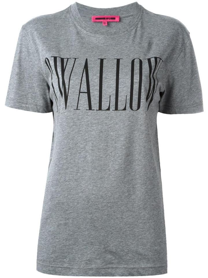 Mcq Alexander Mcqueen Swallow T-shirt, Women's, Size: Large, Grey, Cotton