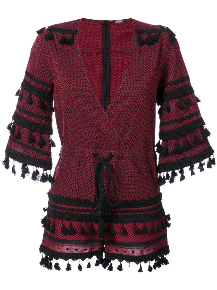 Dodo Bar Or - Yefet Short Romper - Women - Cotton - M, Red, Cotton