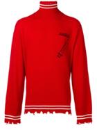 Riccardo Comi Loose V-neck Sweater - Red