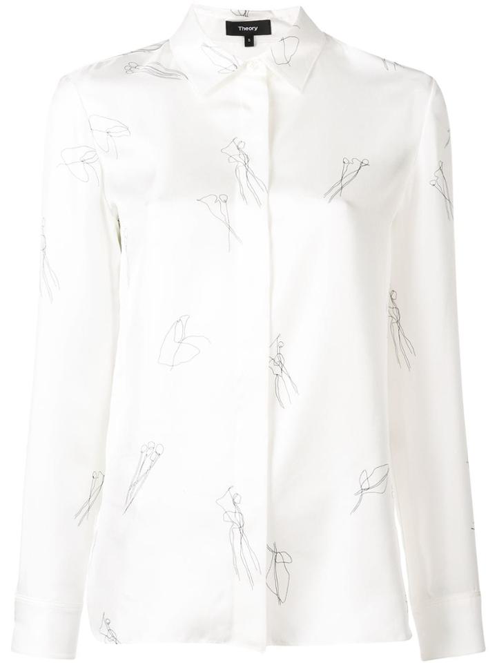 Theory Concealed Front Shirt - White